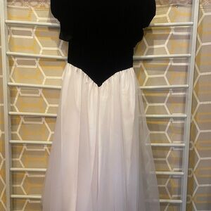 Vintage 80’s  Black and White Gown